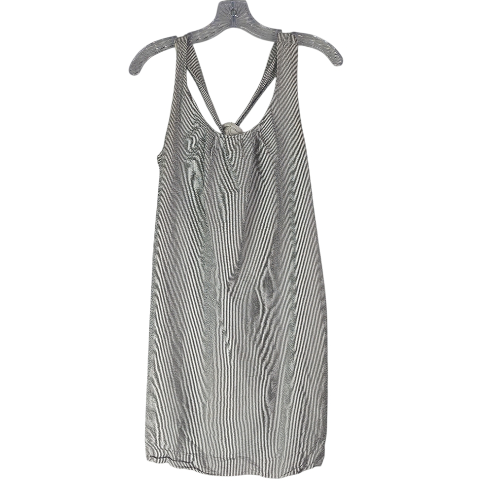 J Crew Mini Dress Women's 2 Blue White Stripe Seersucker Sleeveless Cotton 37413